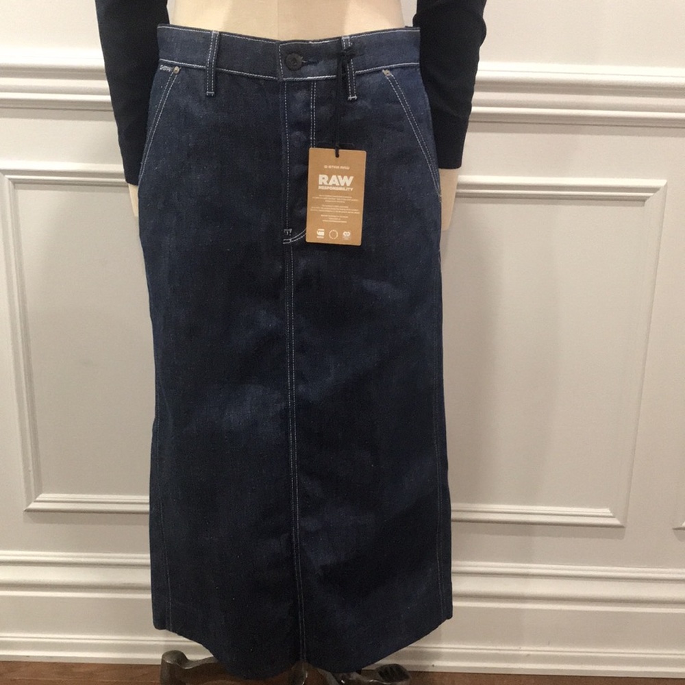 Gstar Raw long denim skirt. Ladies Size 27 NEW with tags